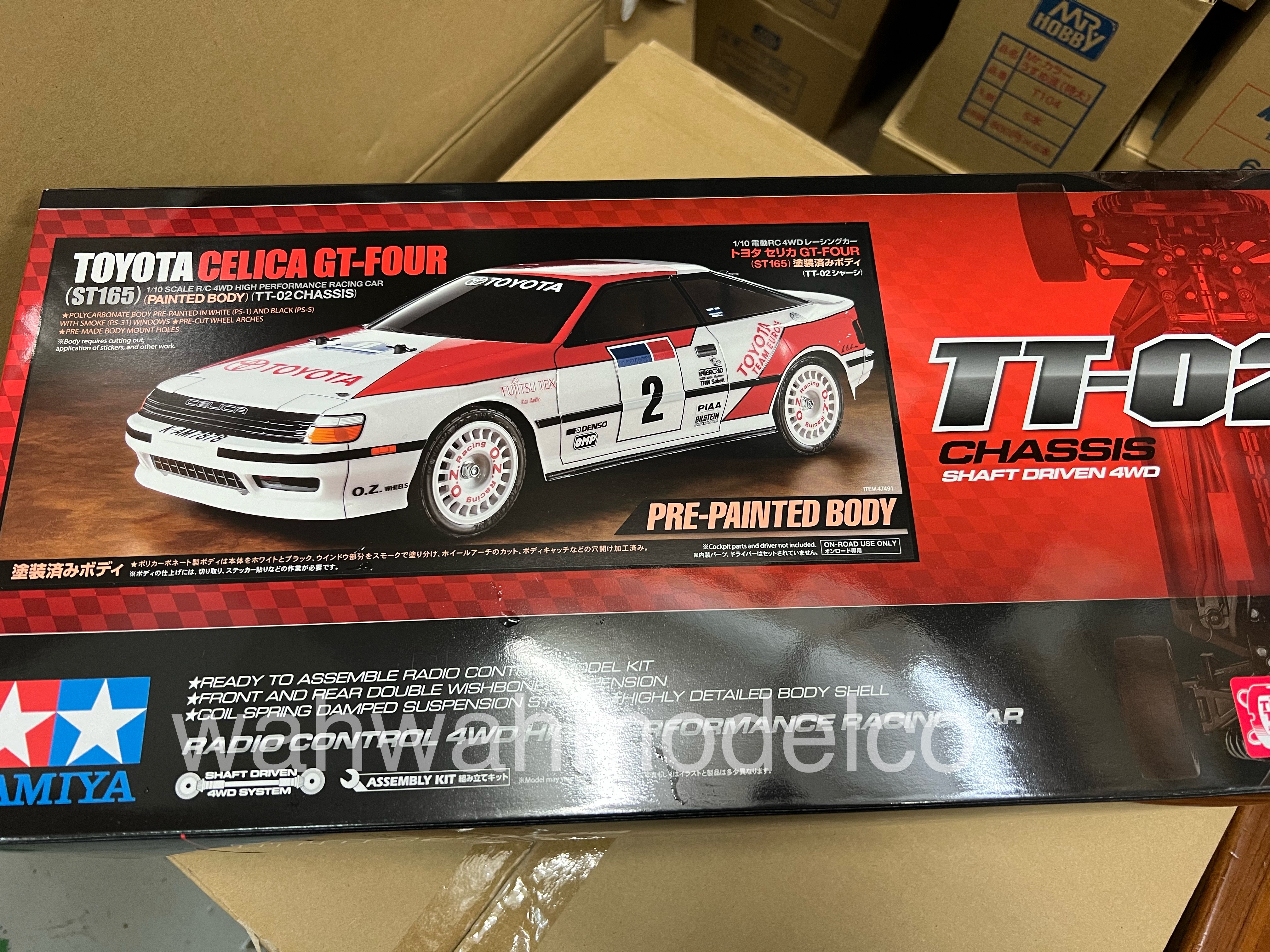 Tamiya 47491 1/10 RC Car TT-02 Toyota Celica GT-Four ST165 (Pre