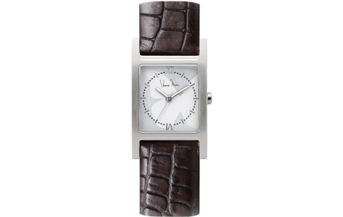 wena wrist】WNW-SC18WON/T ［Three Hands Square Brown Croco Hanae