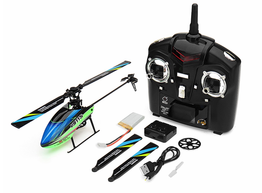 調整済み WLtoys V911 ラジコンヘリコプター RTFセット 中古品 調整