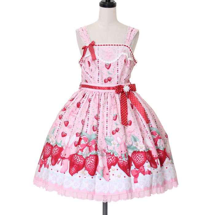 USED】Little Bunny Strawberryジャンパースカート | Angelic Pretty