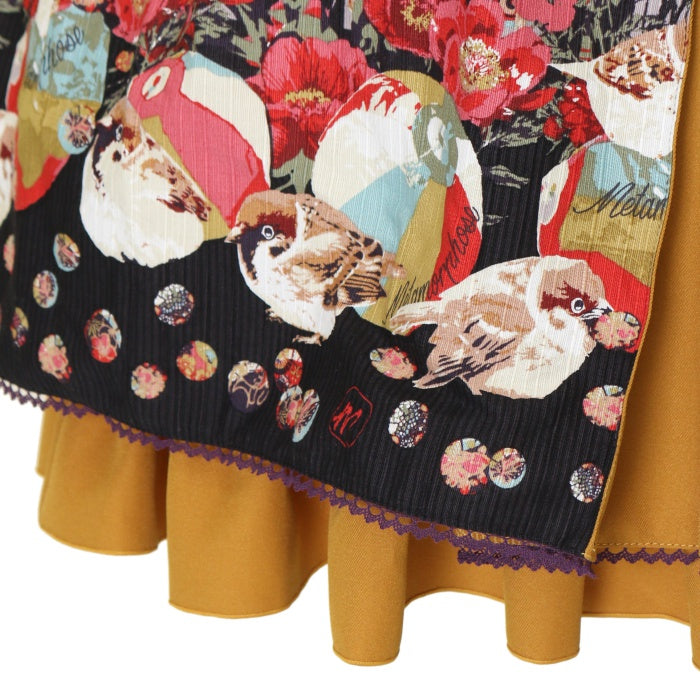 USED】【プラスサイズ】すずめのおはじき遊び タックジャンパー