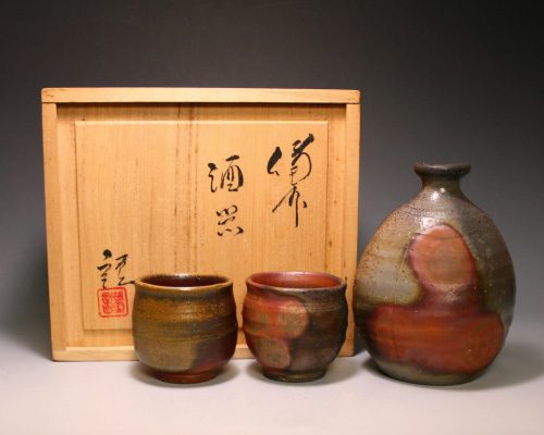 木村宗得（十六代） 作 「備前徳利（酒器セット）」 ～備前焼専門卸