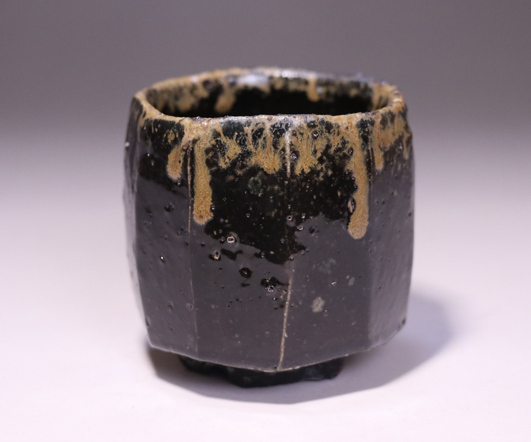 馬場隆志 作 「備前窯変黒ぐい呑」 ～備前焼専門卸小売店 川口陶楽苑～