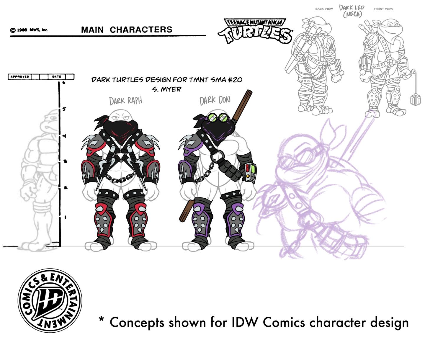 NECA Teenage Mutant Ninja Turtles - IDW Dark Leonardo - The Toyark