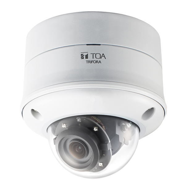 商品データダウンロード:屋外ドーム赤外フルHDネットワークカメラ (N