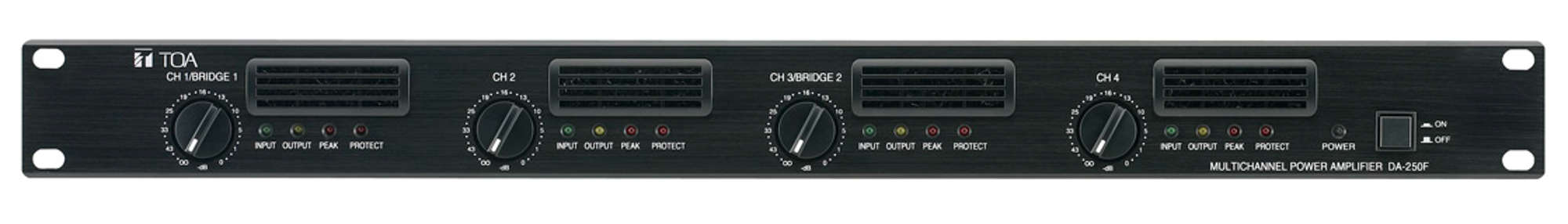 デジタルパワ－アンプ 250W×4ch (DA-250F) | TOA株式会社