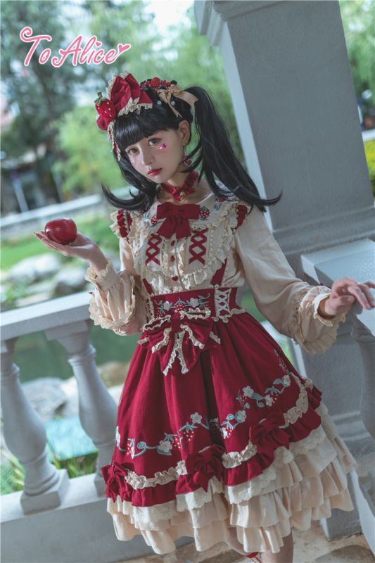 ToAlice】L846 野いちごフリルデコレーションブラウス - To Alice