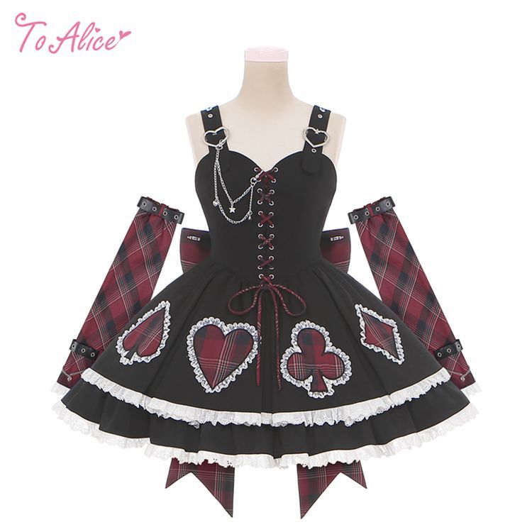 ToAlice】L1375ロックチェックアリスワンピースセット - To Alice