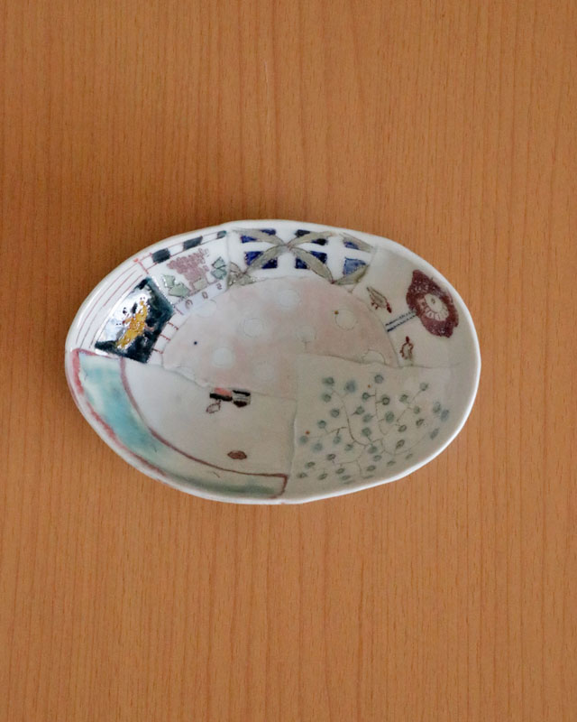 砥部焼の和食器 生石窯の小皿【砥部工房 からくさ】