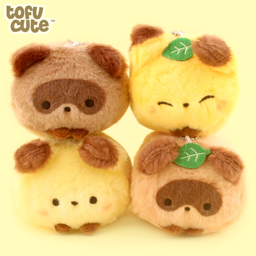 Buy KoroKoro Kitsune Fox & Tanuki Plush Keychain at Tofu Cute