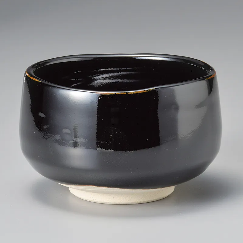 黒釉天目流し飯碗(陶器製ごはん茶碗)|食器通販の陶磁庵