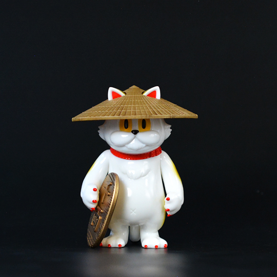 ソフビ製モズクパイセン 三度笠 (招き猫) | 多肉植物・特別な鉢の販売