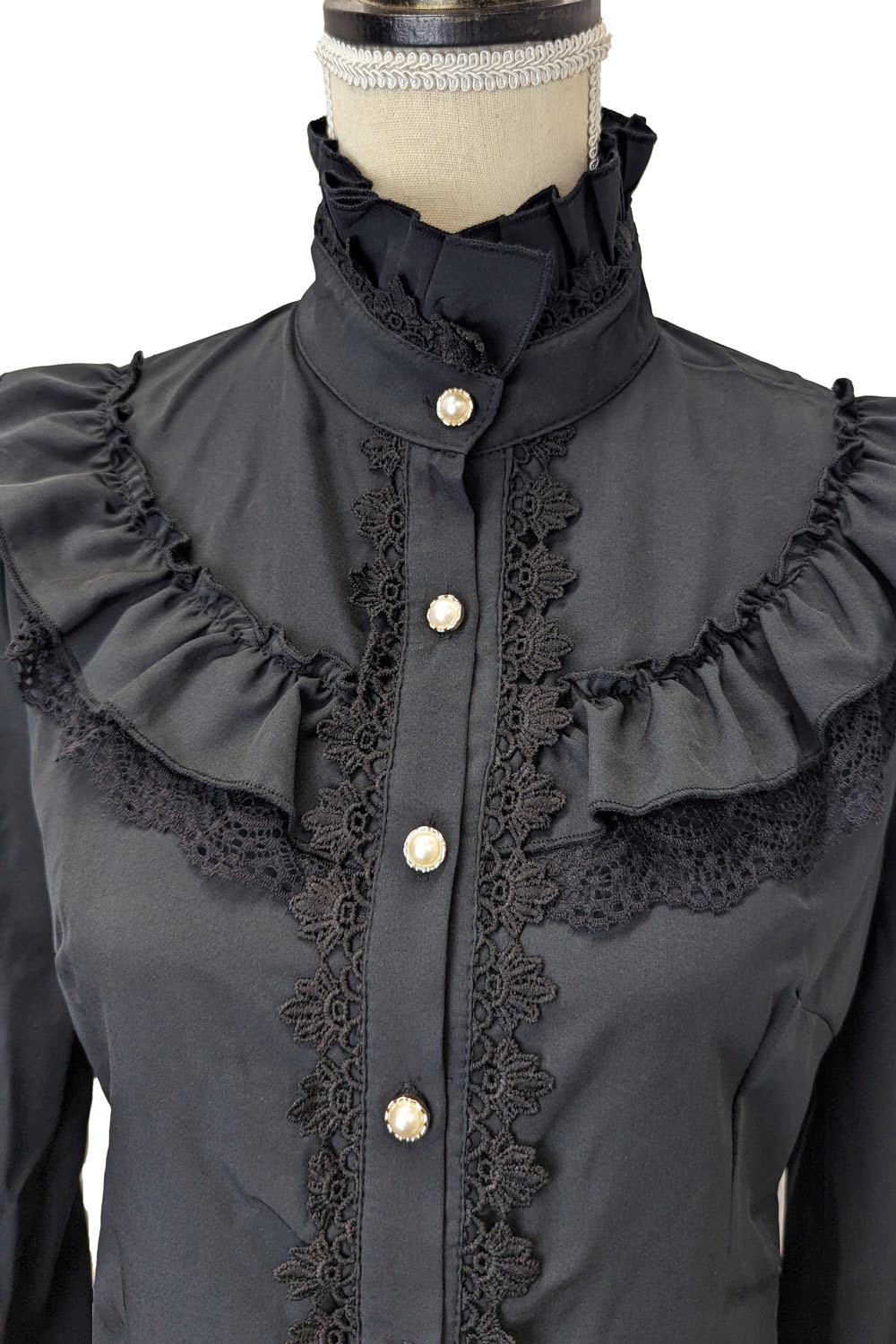 クラシカルフロントリボンブラウス 黒｜東京ロリィタ-TOKYO LOLITA