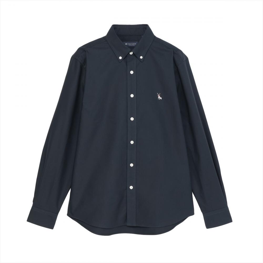 カジュアルシャツ フレンチブルドッグ刺繍 オックスフォードシャツ