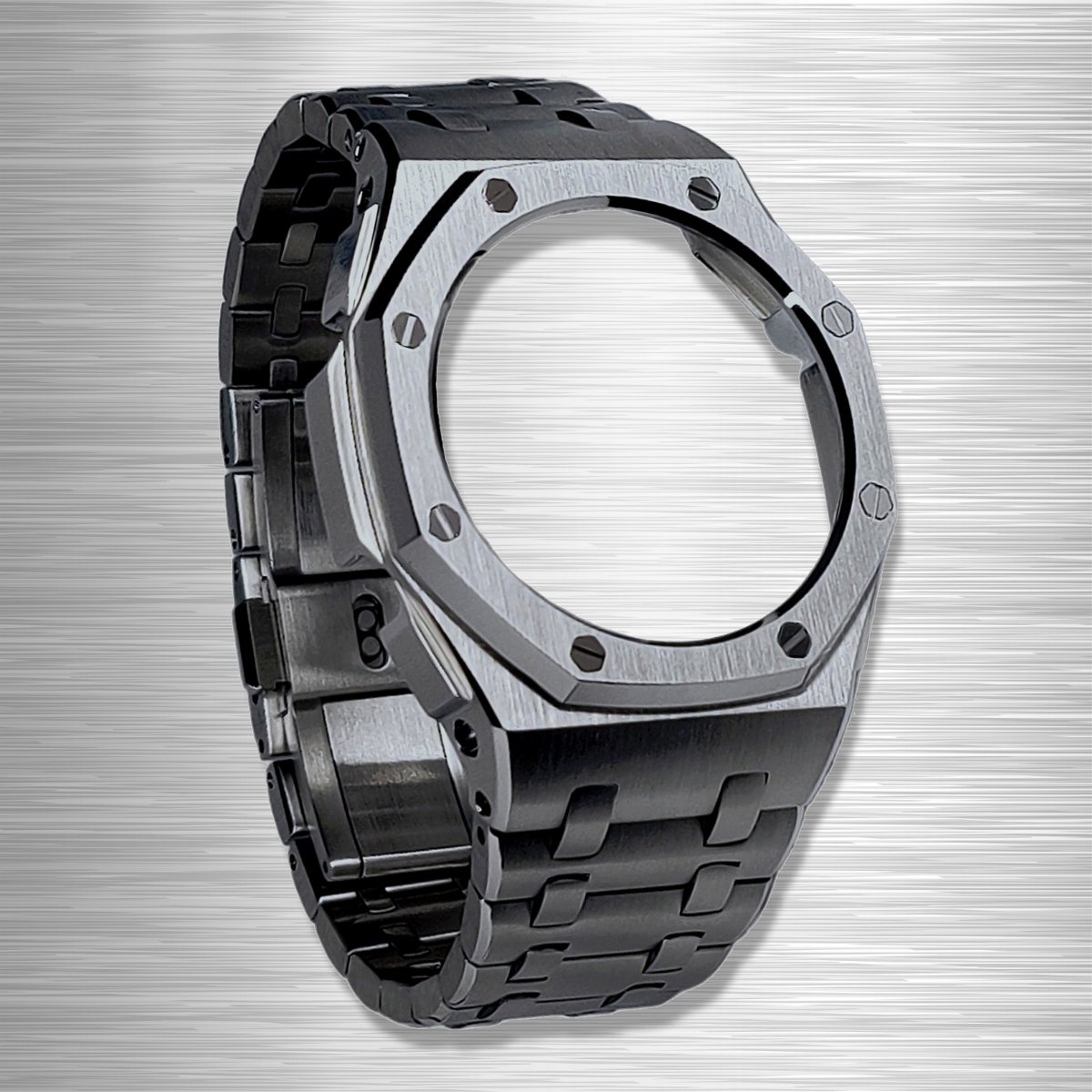 Mod Kit Set : Gunmetal Grey Stainless Steel Bracelet, G-SHOCK GM