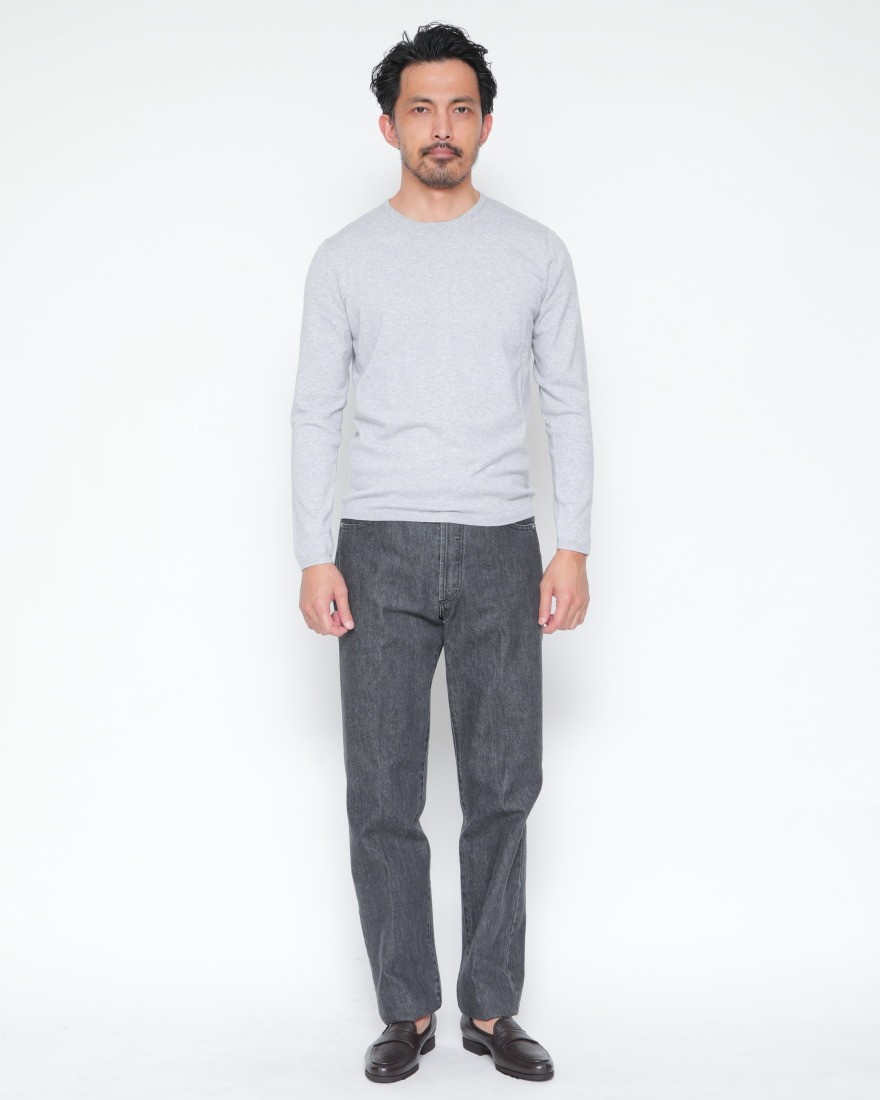 27G コットン 長袖クルーネックニット｜Cruciani（クルチアーニ