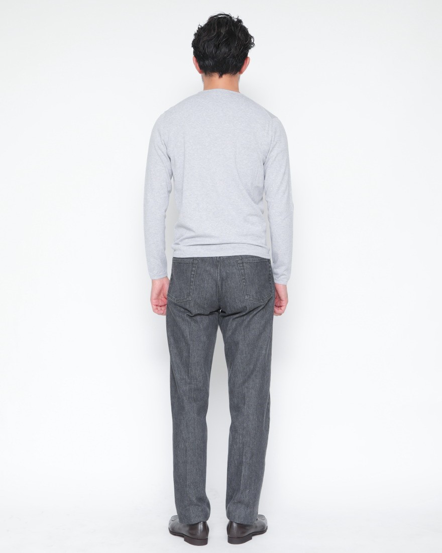 27G コットン 長袖クルーネックニット｜Cruciani（クルチアーニ