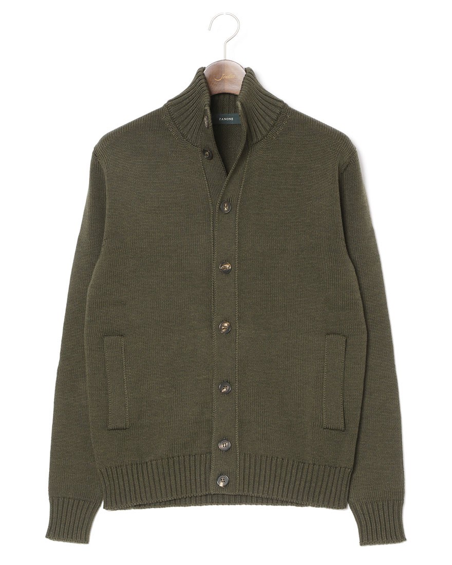 5G ウール スタンドカラー ニットブルゾン【CHIOTO/SLIM FIT】｜ZANONE