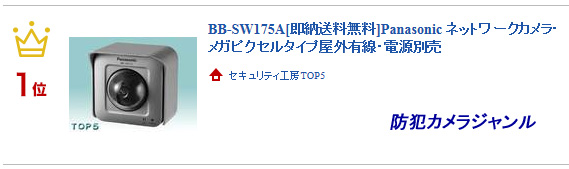BB-SW175A【パナ正規店・送料無料】Panasonic ネットワークカメラ