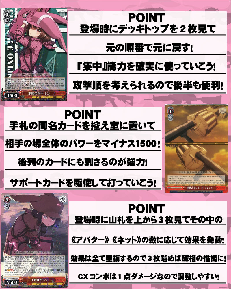 ガンゲイルオンライン】デッキレシピ&解説【ヴァイスシュヴァルツ