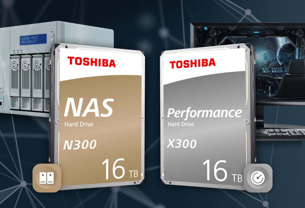 Toshiba adds 16TB capacity to N300 and X300 Hard Drive Series - EMEA