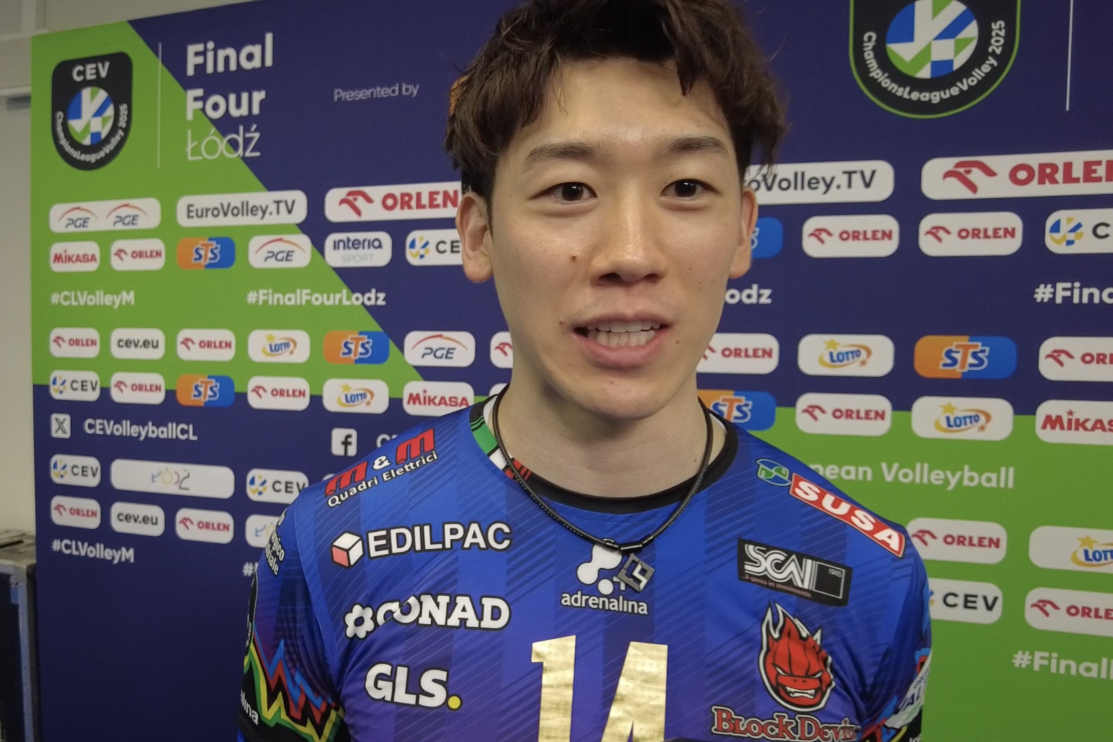 石川祐希「歴史を作れるように準備したい」【欧州チャンピオンズリーグ