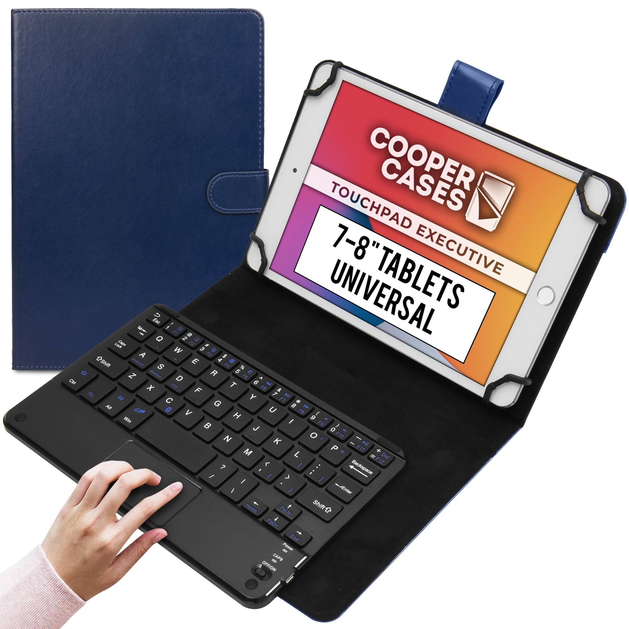Cooper Touchpad Executive Bluetooth Keyboard Folio for 7-8
