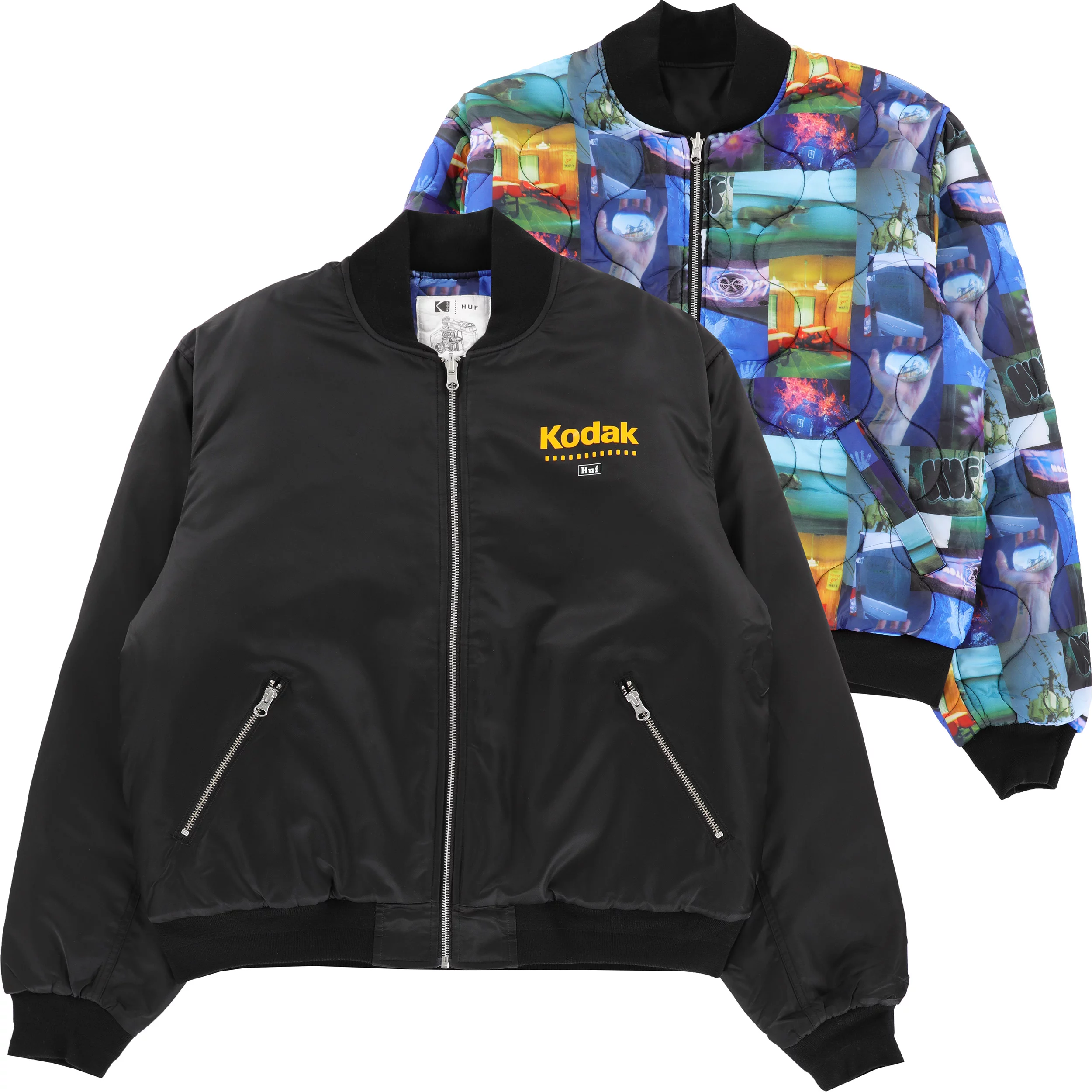 HUF Kodak Collage Bomber Jacket - black | Tactics