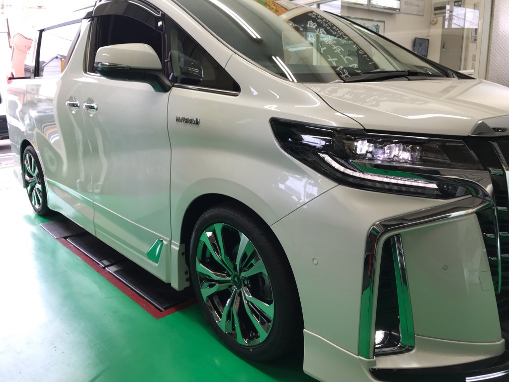 MC後の新型アルファード TEINダウンサス「ハイテク」＆モデリスタ19