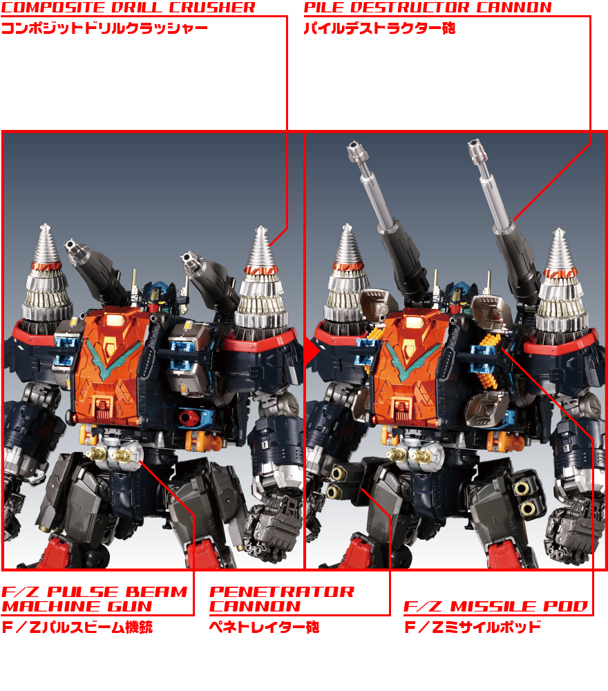 ダイアクロン DA-80 ビッグパワードGV ヴァースキャリバー タカラトミー DA-80 ビッグパワードGV<ヴァースキャリバー>｜プロダクト