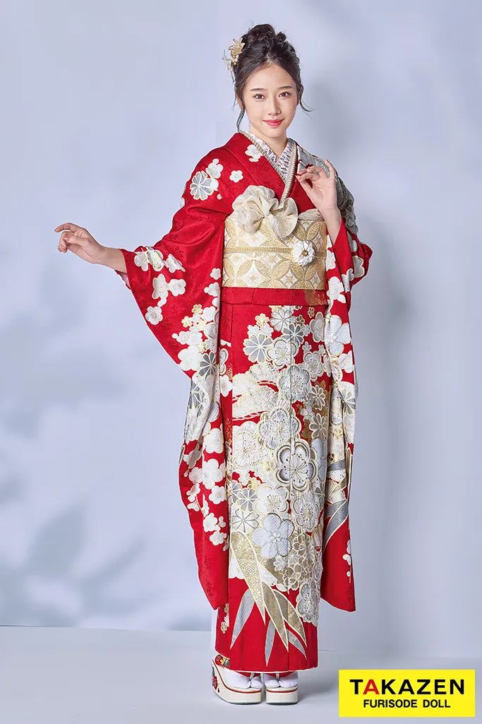 最高級古典柄振袖 関芳/最高級金彩刺繍友禅 紺/金/ネイビー 鞠柄 綺麗