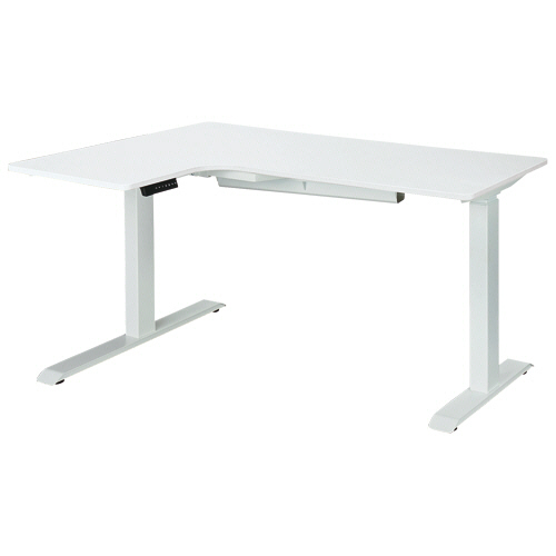 たのめーる】YAMAZEN メモリー付 電動昇降デスク L字型 左コーナー 脚