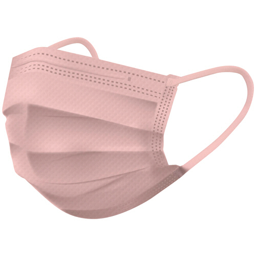 たのめーる】エクスプラス 不織布カラーマスク ピンク 1セット(35枚:7