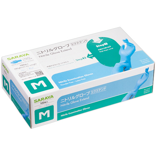 サラヤニトリルフグローブ S M L 1箱ずつ ブルー サラヤニトリル
