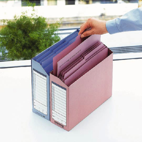 たのめーる】プラス ダンボックス A4ヨコ 背幅100mm ブルー BF10-A4