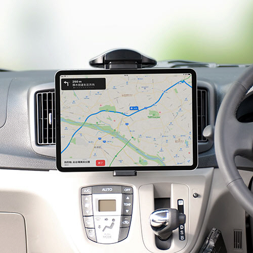 たのめーる】サンワダイレクト iPad・タブレット車載ホルダー カーナビ