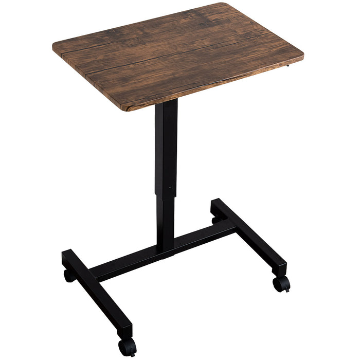 幅70cm］ 片手で楽々ワンタッチ昇降式 スタンディングデスク 伸縮 ガス