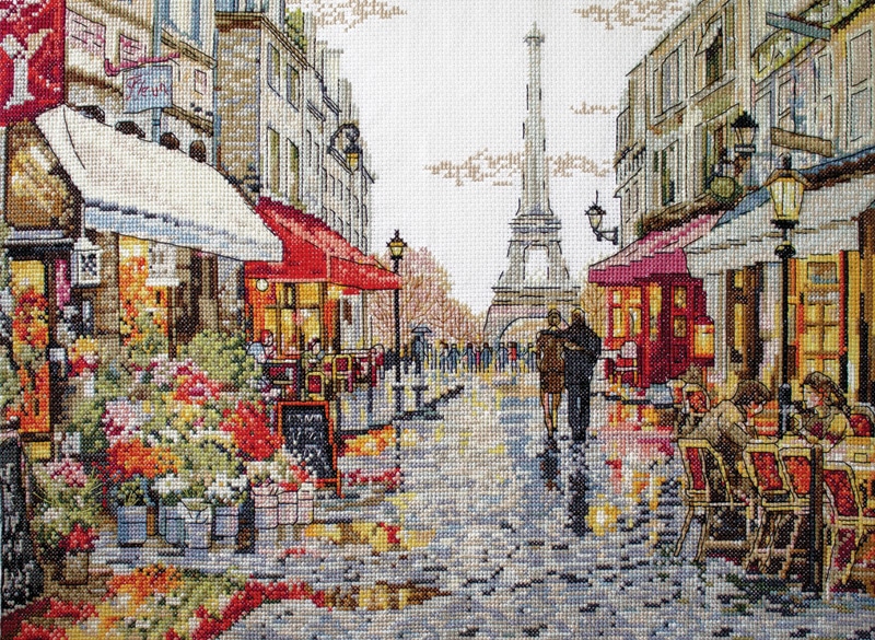 クロスステッチキット「フラワーショップ」: キット｜手づくりタウン
