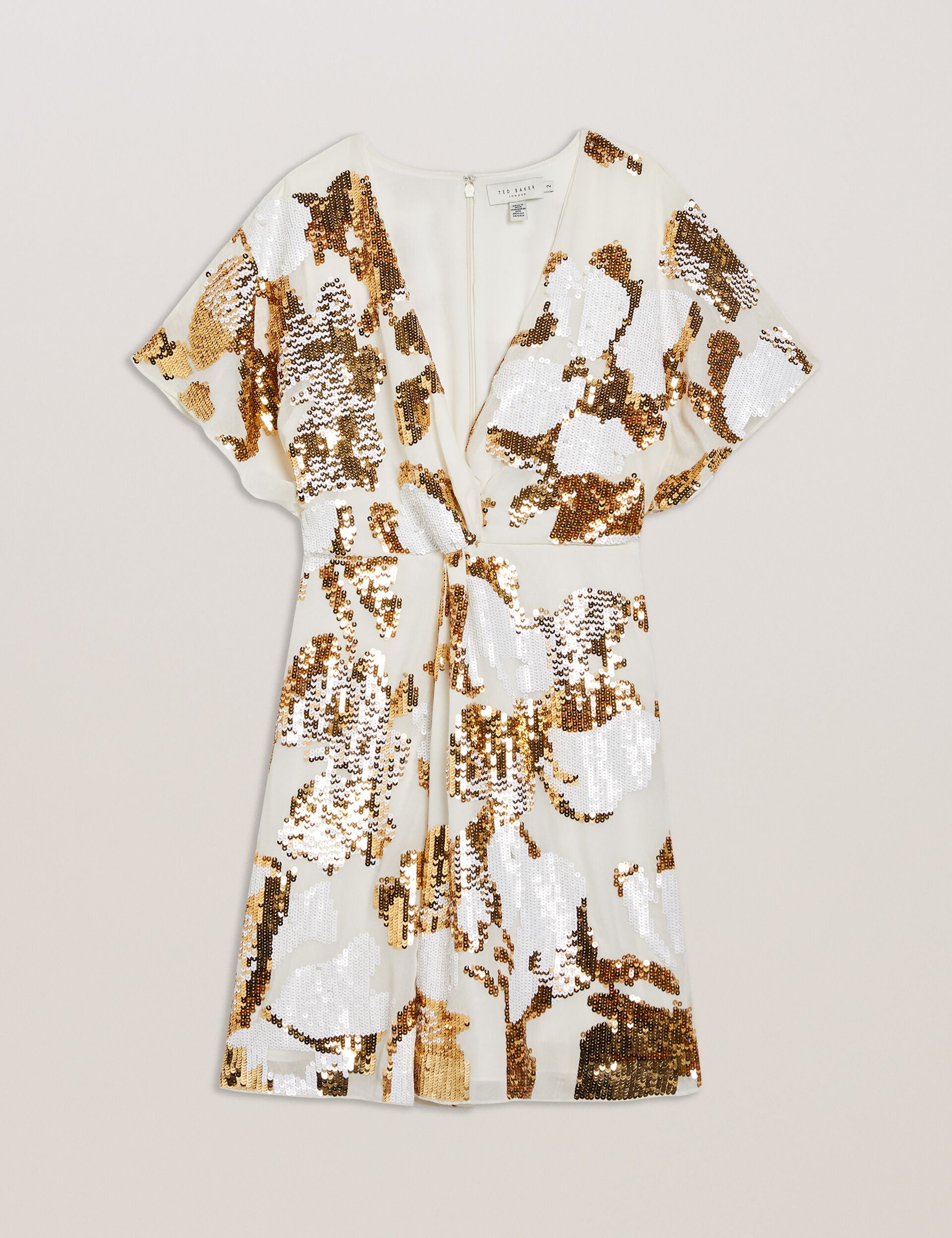 Knot Front V-neck Sequin Mini Dress | Noosh | Ted Baker US