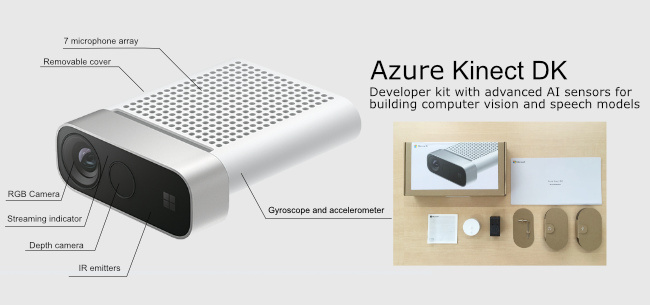 2つのカメラ(深度/RGB)を搭載した開発者向けキット「Azure Kinect DK