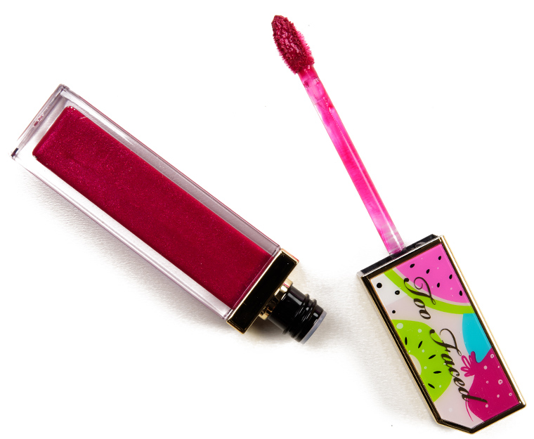 Too Faced Ruby Ripe Juicy Fruits Comfort Lip Glaze Review & Swatches