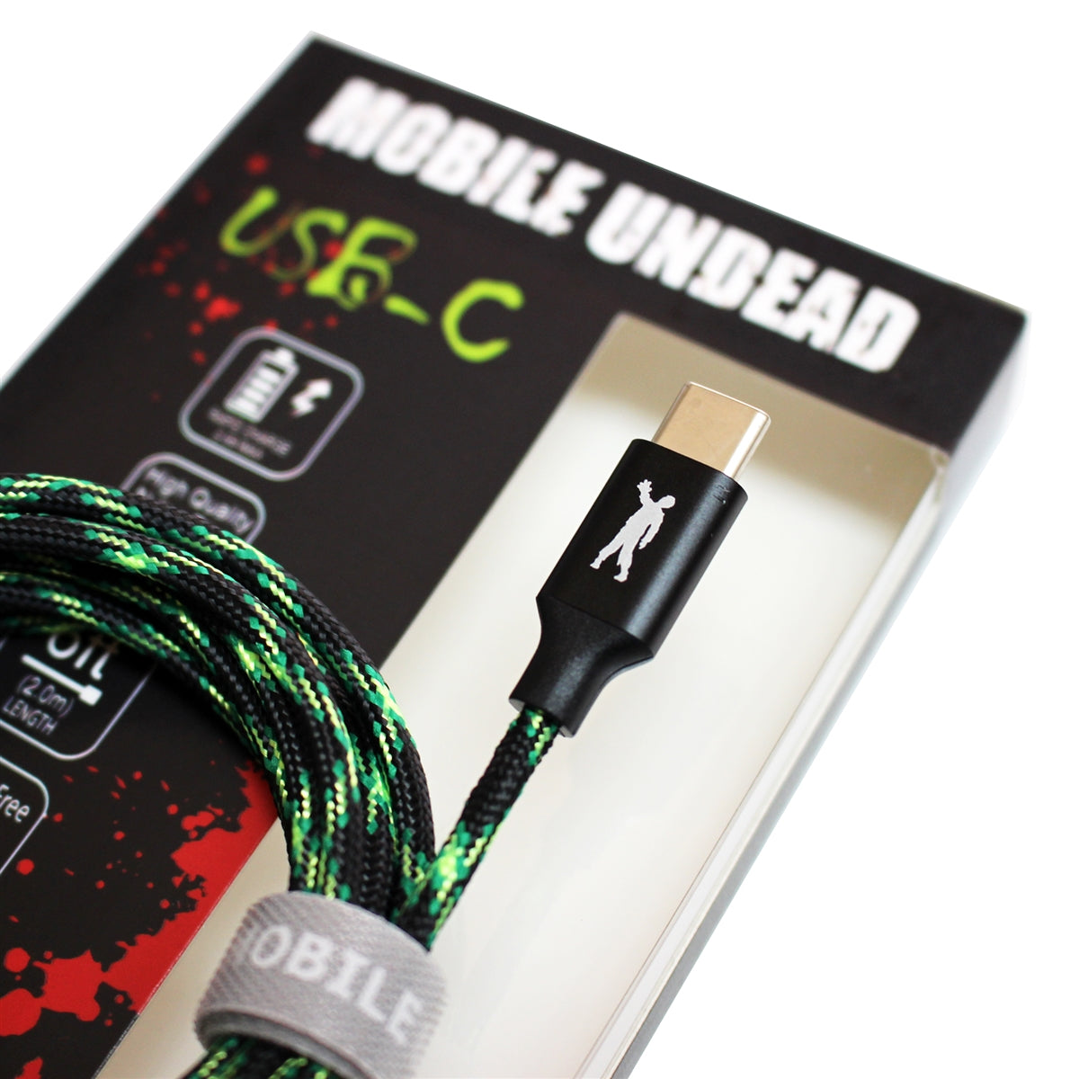 High Speed USB 2.0 USB-C to A Sync and Charge Zombie Cable, 6 Ft