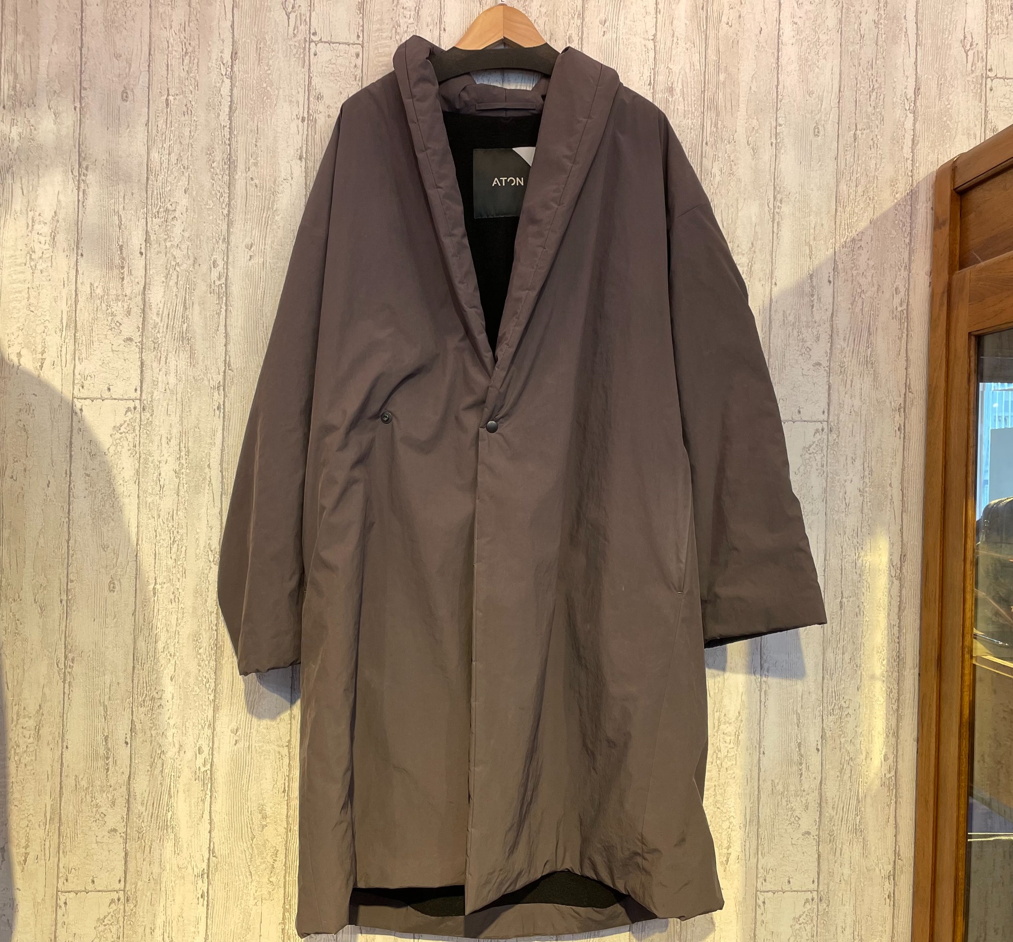 ATON/エイトン】ASAKO NYLON | GOWN COAT（アサコナイロンガウンコート