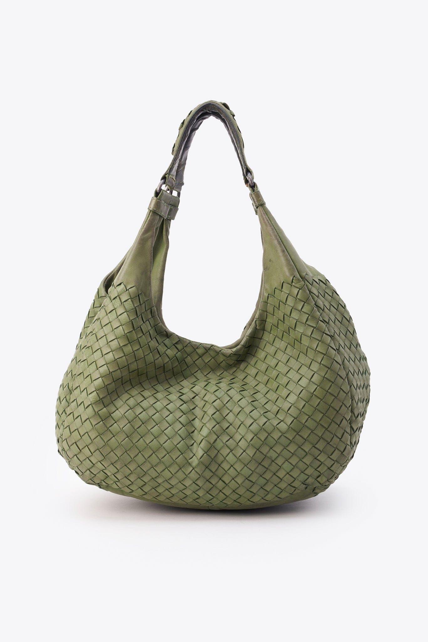 Bottega Veneta Intrecciato Leather Hobo Tote Bag- Green – The Hosta