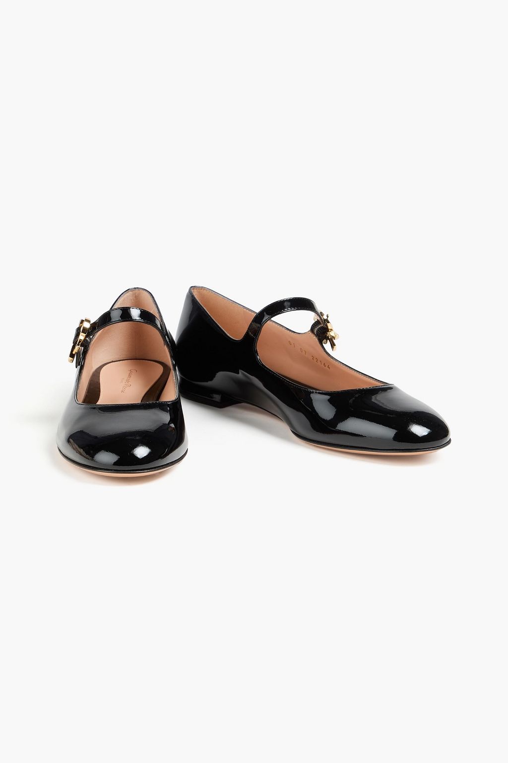 GIANVITO ROSSI Mary Ribbon patent-leather Mary Jane flats | THE OUTNET