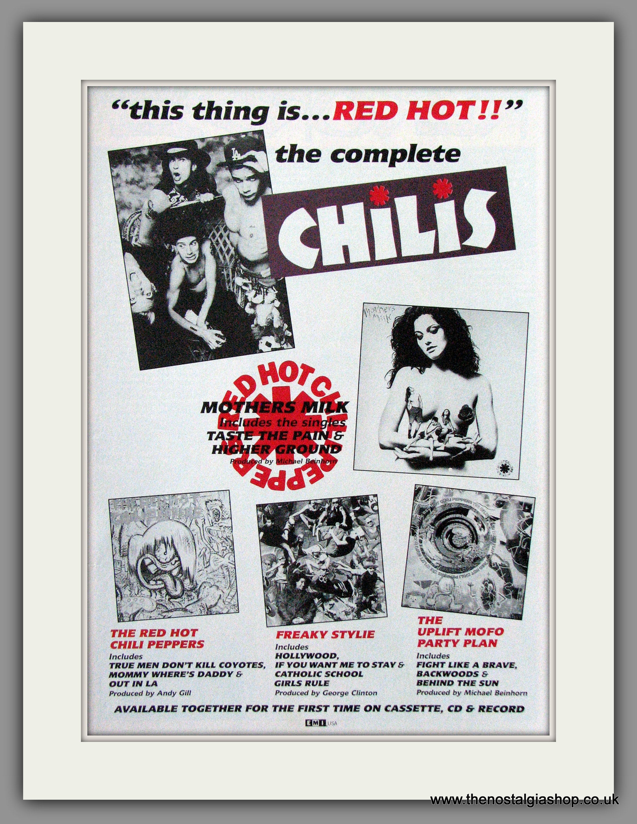 Red Hot Chili Peppers. Mother's Milk. 1990 Original Advert (ref