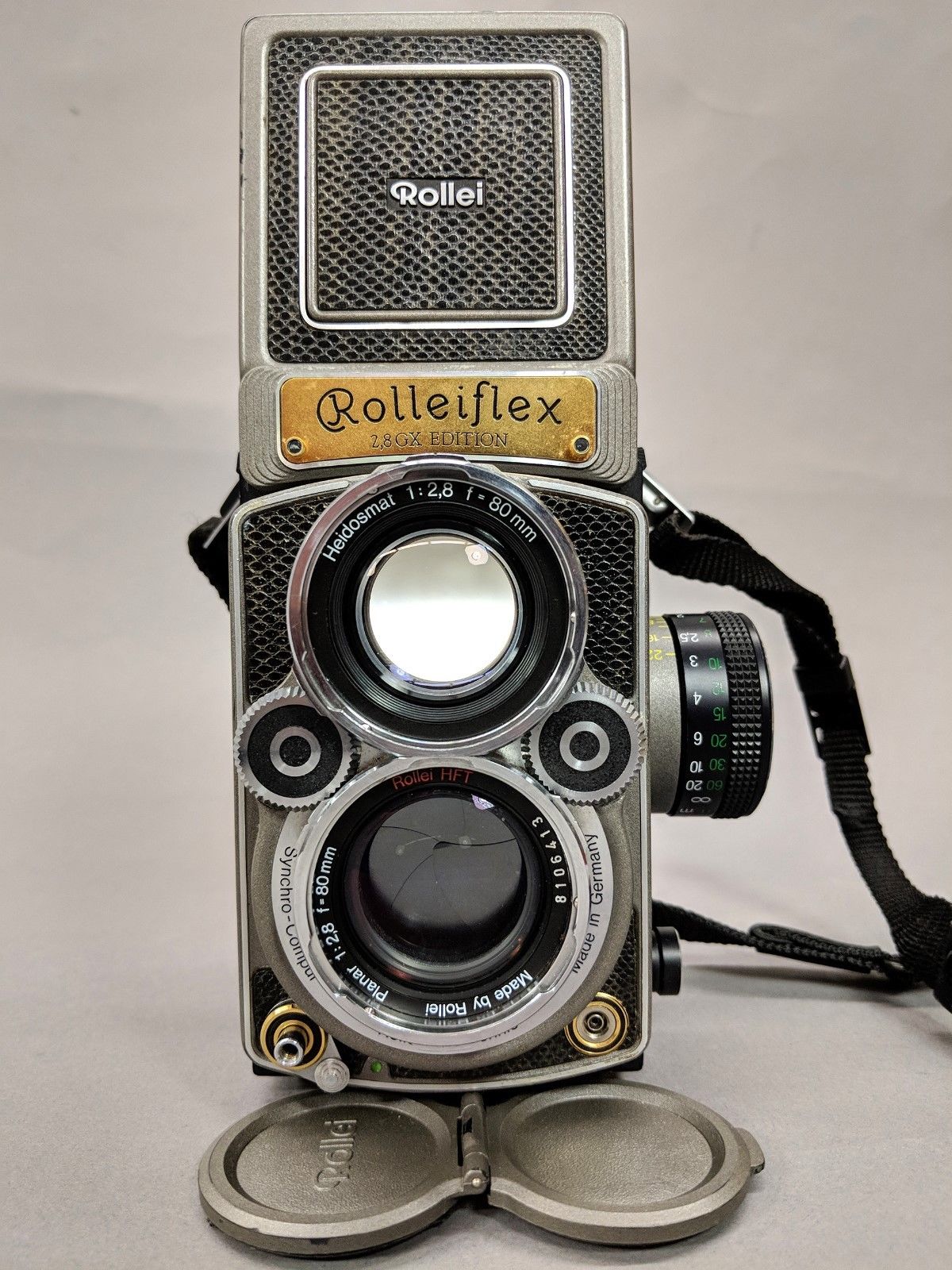 This Special Edition Rolleiflex 2.8 GX has a Gold-Plated Nameplate