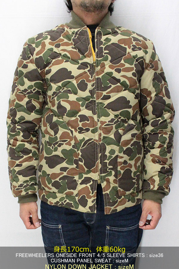 クッシュマン 【#21312 ナイロン ダウン ジャケット ＜カモフラージュ