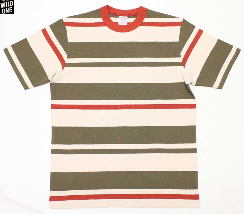 フリーホイーラーズ 【ランダムストライプ（ボーダー）半袖Tシャツ