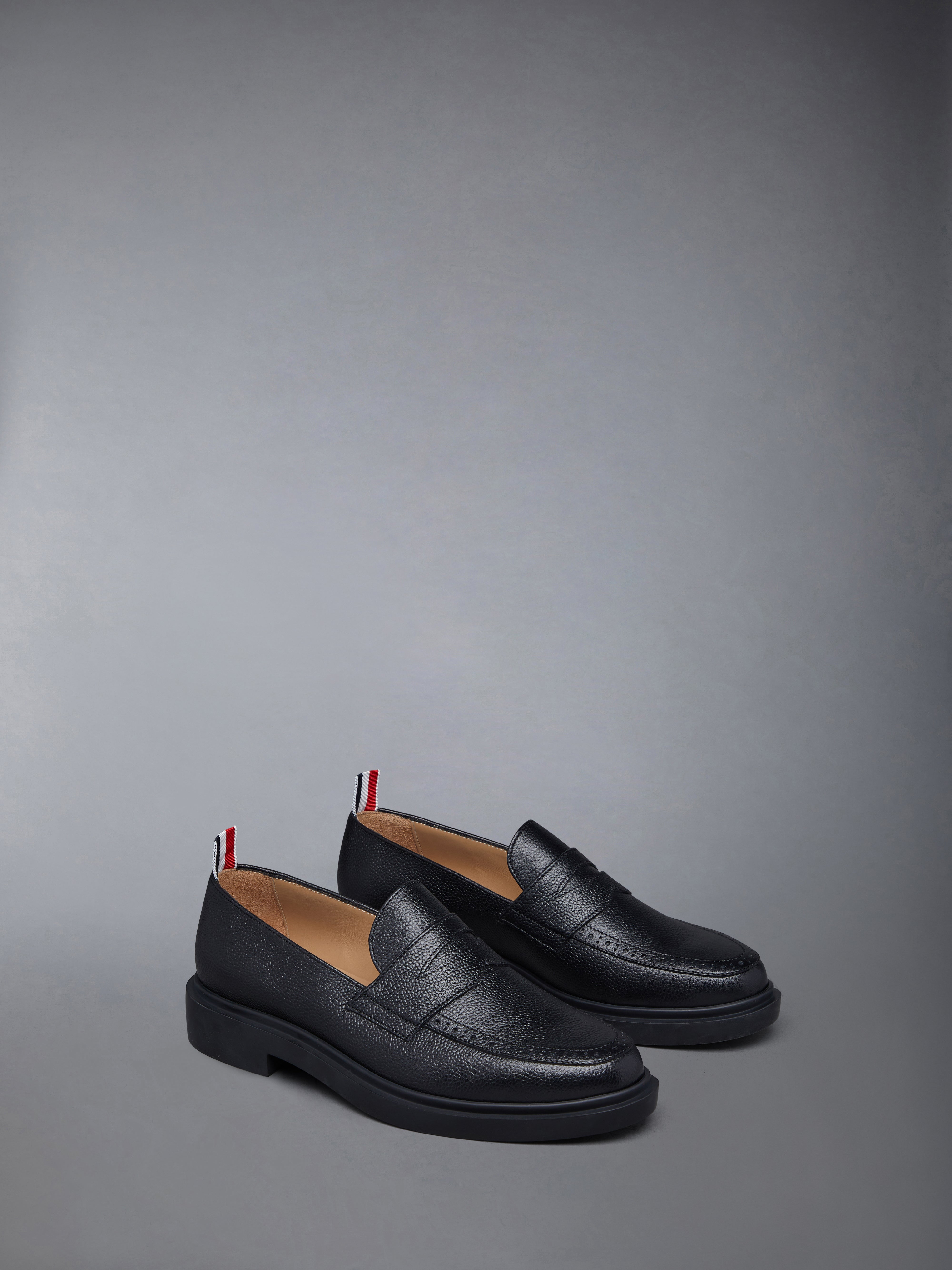Pebble Grain Rubber Sole Penny Loafer | Thom Browne